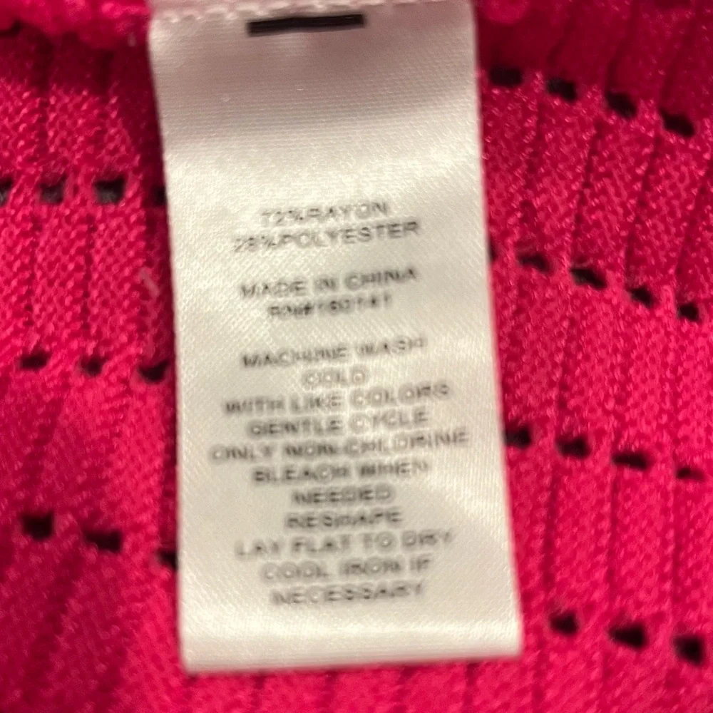 🌸NWOT 89TH & MADISON POINTELLE PINK CARDIGAN SWEATER SIZE LARGE🌸